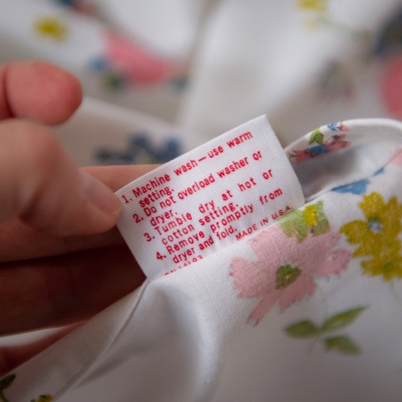 Set of 2 Vintage Kentshire Floral Percale Twin Flat Sheets - Picture 5 of 5